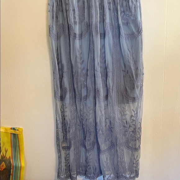 Pinkblush Blue Sheer Maxi Dress - Picture 3 of 5